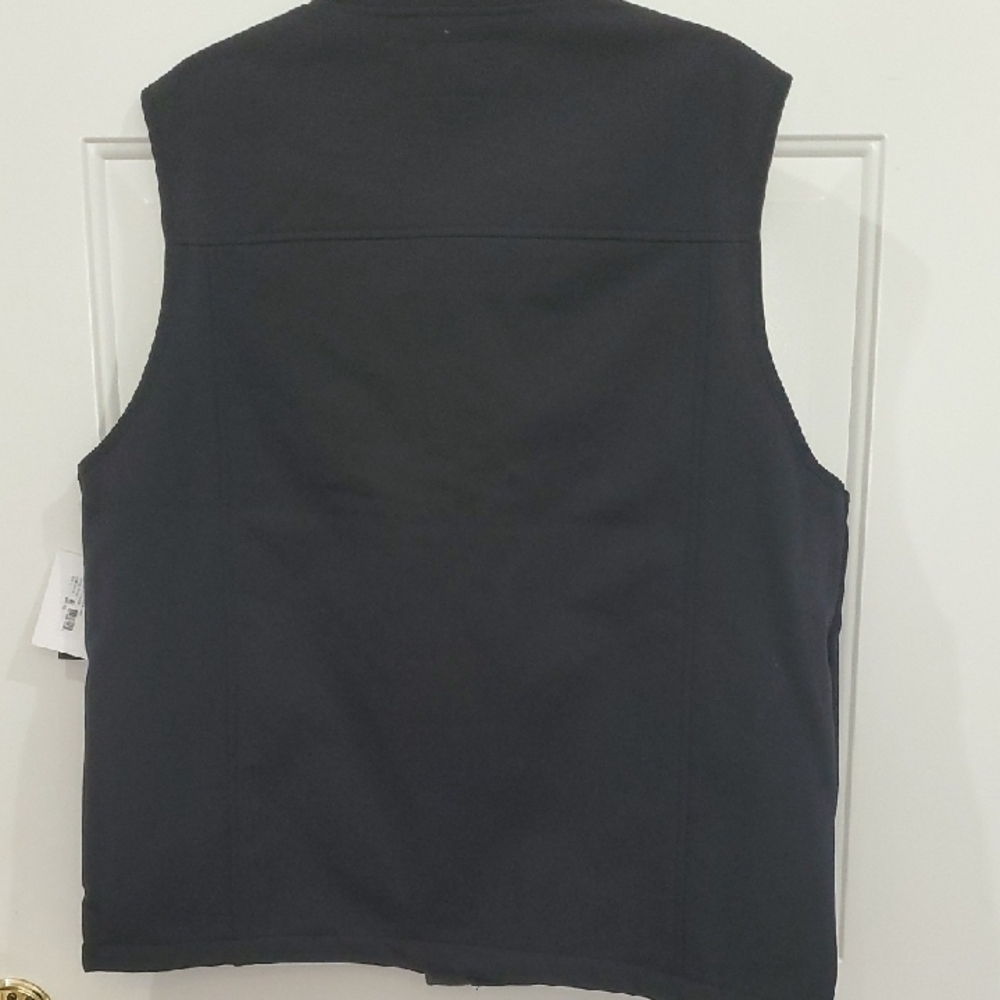 Izod Black Soft Shell Vest Men's Large Style 1z2150 $90 Retail - Picture 10 of 11